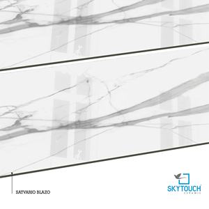 Azulejos de cerámica esmaltada con vetas de mármol blanco gris de 600x1200 mm, azulejos de porcelana esmaltada pulida de alto brillo para pisos. - Product Image 2