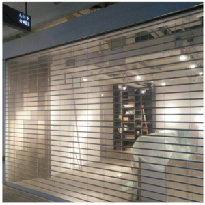 Fabricante de Persianas Enrollables Transparentes de Policarbonato Automáticas de Primera Calidad para Tiendas Minoristas con Sistema de Puerta de Seguridad Duradero - Product Image 1