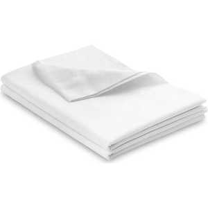 American Style Solid <b>White</b> 210 TC Bed <b>Sheet</b> Set Includes Fitted and <b>Flat</b> <b>Sheets</b> 4pcs Cotton Filled for Home or Hotel Use - Product Image 1