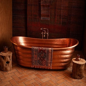 Modern Handmade Freestanding Copper Bathtub with Single Bowl for Luxury <b>Bathroom</b> Comfort Buy Direct From Supplier - Product Image 2