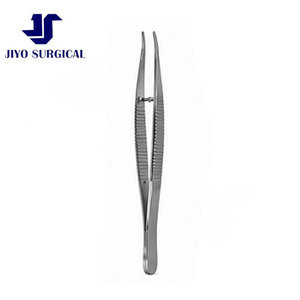 Pinzas Quirúrgicas Barraquer Cilia BC-7654 de 4.375 Pulgadas, Finas, Ligeramente Anguladas, Puntas Lisas, Mango Plano, Reutilizables, Certificación CE - Product Image 1