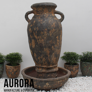 Fontaine d'eau en céramique de luxe artificielle personnalisée en usine, faite à la main, résistante aux intempéries, différentes tailles pour la décoration de jardin et de maison - Product Image 3