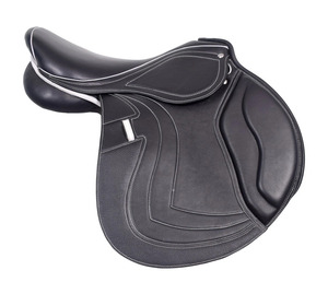 Selle d'équitation anglaise en cuir véritable artisanale, confortable, durable, assise sécurisée, équipement d'équitation élégant - Product Image 1