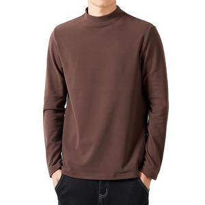 Sudadera de algodón pesado con bordado personalizado para hombre 2025, ropa de calle de lujo, Sudadera con cuello liso para otoño - Product Image 2