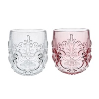 Verre à vin classique à pied court en plastique acrylique sans BPA de 13 oz, modèle pour mariage