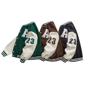 Blouson universitaire en laine et cuir pour homme, brodé, pour le baseball, idéal pour l'hiver, les activités de plein air et le style urbain – Vente en gros - Product Image 6