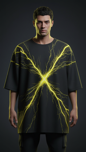 T-shirt oversize pour homme, streetwear urbain, sublimation, décontracté, tendance quotidienne - Product Image 6