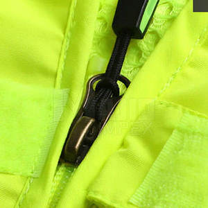 Gilet de sécurité réfléchissant personnalisé pour hommes, noir, jaune et orange, haute visibilité, avec logo et poches - Product Image 6