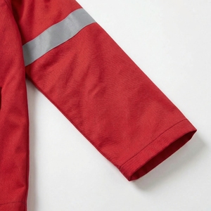 Red <b>Reflective</b> Work <b>Jacket</b> with Chest & Sleeve <b>Reflective</b> Tape Heavy Duty Industrial Utility <b>Jacket</b> OEM / Private Label - Product Image 6