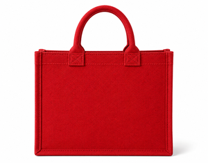 Cute Cartoon Unicorn Woven Jute Shopping Bag Red <b>Magnetic</b> Snap Closure Medium Size Daily Use - Product Image 6