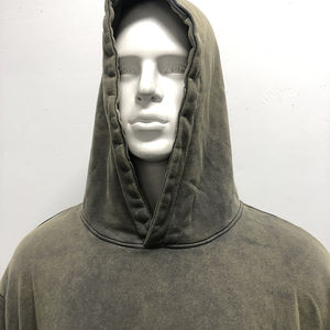 Sudadera con Capucha Unisex Personalizada, Manga Larga, Tejido Grueso, Estampado Completo, Casual, con Logotipo Bordado en el Dobladillo, Lavado Ácido, Transpirable, 100% - Product Image 6