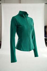 Modern Women <b>Yoga</b> <b>Jacket</b> Quick Dry Stretch Material Slim Fit Long Sleeve Full Zip Sportswear <b>Jacket</b> - Product Image 5