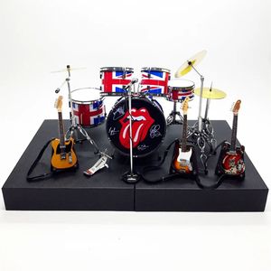 Guitare miniature et batterie de la célèbre groupe Rolling Stone |   Boîte exclusive gratuite pour figurine articulée - Product Image 4