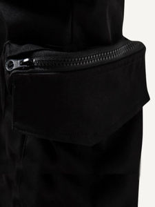 Pantalon cargo techwear streetwear pour homme, multi-poches, joggers tactiques, hip hop, rubans, sangles, pantalon harem, noir, vêtements urbains - Product Image 5