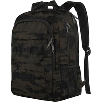 Leichter, wasserabweisender Polyesterstoff mit gepolsterter Laptop-Tasche, mehreren Fächern und atmungsaktivem Mesh-Rückenpaneel für die Schule.