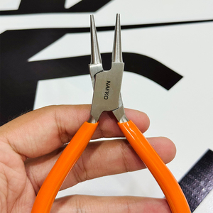 Professional Jewelry Wire Looping Pliers Nose Stainless Steel Soft <b>PVC</b> Grip <b>Beading</b> Repair Tool High Performence Nafko Industry - Product Image 1