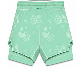 Conjunto de Natación Verde Menta y Blanco, Top Deportivo sin Mangas con Espalda Cruzada y Pantalones Cortos a Juego, Traje de Baño Ligero de Secado Rápido para Entrenamiento y Alto Rendimiento - Product Image 6