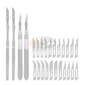 ใบมีดผ่าตัด ใบมีดผ่าตัดแบบปลอดเชื้อ สแตนเลสสตีล สำหรับการผ่าตัดทั่วไป ใบมีดคุณภาพสูงสำหรับห้องปฏิบัติการ มีดสำหรับห้องปฏิบัติการ - Product Image 4