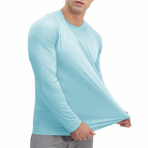 T-shirt à séchage rapide pour le fitness et la course à pied, fabricant et fournisseur de vêtements de sport, t-shirt d'entraînement à manches longues pour homme, t-shirt léger - Product Image 4