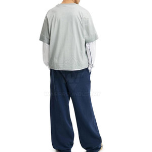 Street Wear Baggy <b>Trouser</b> Men Casual Fashion Loose Fit Wide Leg Pants For Travel Gym Walking And Modern Wear - Product Image 3
