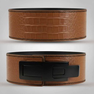 Cinturón de Cuero Ajustable Marrón con Diseño de Cocodrilo para Levantamiento de Pesas y Powerlifting, 10-13mm de Grosor, Protección Avanzada y Soporte para Fisicoculturismo - Product Image 5