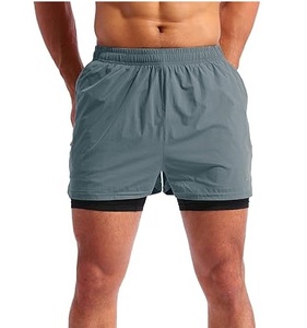 Shorts de course pour hommes, séchage rapide, en maille, pour la gym, le fitness, la musculation, l'entraînement, la plage - Product Image 1