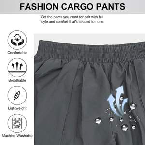 2025 High-Waisted Women's Cargo <b>Pants</b> Breathable Baggy Stretchy Wide Leg Jogger 4 Pockets <b>Y2K</b> Streetwear Casual Style - Product Image 2