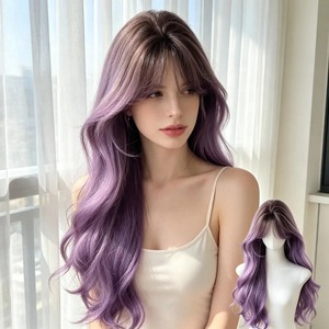 Peluca de Pelo Largo Rizado con Reflejos Arcoíris de Calidad Premium para Fiestas, Cosplay y Actuaciones Escénicas Disponible para la Venta - Product Image 1