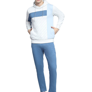 Ensemble de vêtements de sport pour homme, sweat-shirt et jogging en coton et polyester lourd, ensemble de survêtement unisexe écologique - Product Image 1