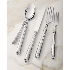 Engrave Design 4 Pcs Stainless Steel Fork Knife And Spoons Trending Metal Cutlery <b>Sets</b> For <b>Dining</b> <b>Table</b> Accessories Decoration - Product Image 3