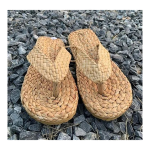 Premium Eco Friendly Water Hyacinth <b>Slippers</b> Handmade Woven House Sandals For Hotels Resorts And Gift Collections - Product Image 1