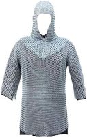 Haubert classique médiéval fait main pour homme, en aluminium argenté, style tunique gothique streetwear, costume de cosplay