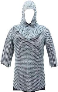 Camisa de Malla Medieval Clásica Hecha a Mano para Hombre, Túnica de Aluminio Plateado, Estilo Gótico, Disfraz de Cosplay - Product Image 4