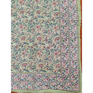 Edredón Reversible de Algodón 100% con Estampado Floral Hecho a Mano, Estilo Vintage, Ecológico, para Cama Doble - Product Image 3