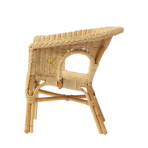 Modern Natural Rattan Dining Armchair Handmade Chair for Living Room Cafe Restaurant Furniture - Product Image 6