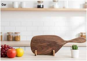 Planche à découper en bois irrégulière avec poignée pour la cuisine, en bois naturel, mini-bloc de découpe pour viande, légumes, pain - Product Image 3