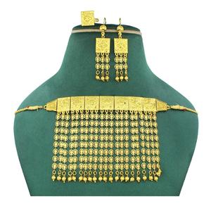 Martasha Designer Islamic Ramadan Special Goldplated UAE Jewellery Special Dubai Jewellery <b>Necklace</b> Earring Set <b>Arabic</b> Jewelry - Product Image 6