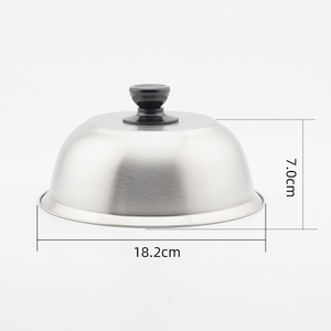Dôme de cuisson en acier inoxydable résistant à la chaleur avec logo personnalisé pour grillades et fondues au fromage - Product Image 1