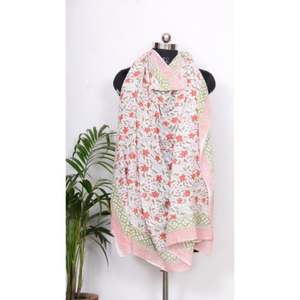 Pareo de playa para mujer 100% algodón, estampado a mano, suave y cómodo, pareo ligero para chicas. - Product Image 6