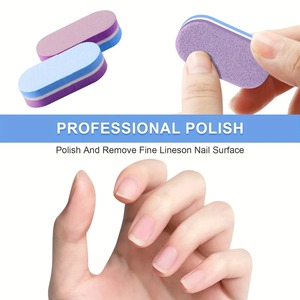 Lime à ongles double face OME, grain 180, réutilisable, pour manucure, pédicure et soins des ongles d'animaux, 200 pièces, mini design zèbre - Product Image 4