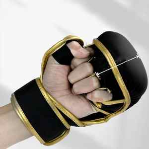 Gants de boxe en cuir de haute qualité avec support de poignet sécurisé pour l'entraînement, gants de sparring, gants de boxe pour sac lourd - Product Image 3