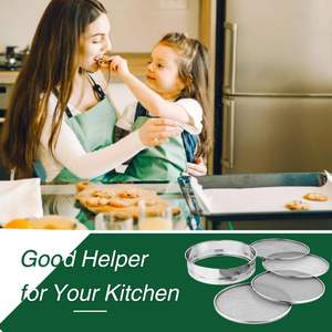 Fabricant en gros de fournitures d'ustensiles de cuisine Tailles de mailles interchangeables Tamis de farine de blé d'épices en acier inoxydable - Product Image 5