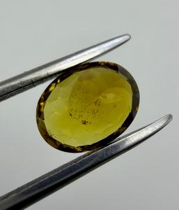 Pierre précieuse naturelle Chrysoberyl, taille ovale, pierre brute, véritable jaune-vert, pour la fabrication de bijoux, bague, pendentif, cadeau pour collectionneur - Product Image 6