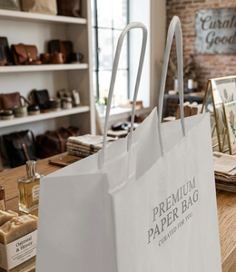 Meilleure vente de sacs à provisions en papier personnalisés de fabrication indienne sacs d'emballage alimentaire d'épicerie en papier kraft avec poignée sac en papier - Product Image 1