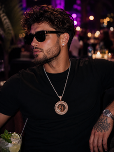 Tishya Diamond Custom Iced Out <b>Memory</b> Hip Hop Photo <b>Locket</b> Pendant with Rhodium Plated Silver Moissanite Claw Setting Unisex - Product Image 2