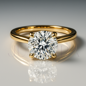 Certified Round Cut Moissanite Diamond <b>Solitaire</b> <b>Ring</b> for Women <b>Silver</b> Gold Rose Gold Options Free Delivery Elegant Fine Jewelry - Product Image 1