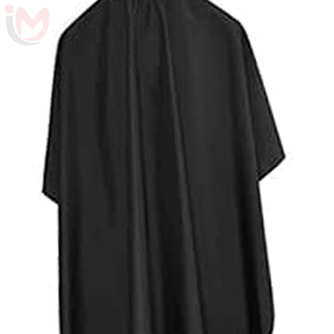 Cape de coiffure noire en polyester résistant à l'eau, antistatique, avec taille réglable, tablier de barbier pour salon - Product Image 4