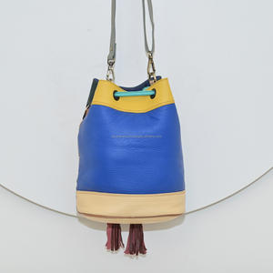 Bolso bandolera de cuero reciclado con estampado de animales hecho a mano para mujer, bolso colorido con cordón de cuero, nueva moda - Product Image 5