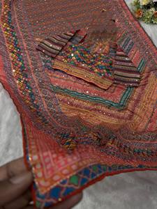 KUNJ CREATION Hand Drawn Digital Print Pure Cotton Banarasi Saree Soft Indian Vintage Winter Ethnic Style <b>Net</b> <b>Fabric</b> Maheshwari - Product Image 5