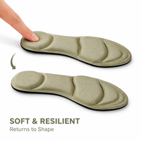 Semelles intérieures respirantes et amortissantes en mousse à mémoire de forme 4D beige de qualité supérieure, idéales pour la marche, la course, le sport, le travail, les voyages et l'usage quotidien – Meilleures ventes